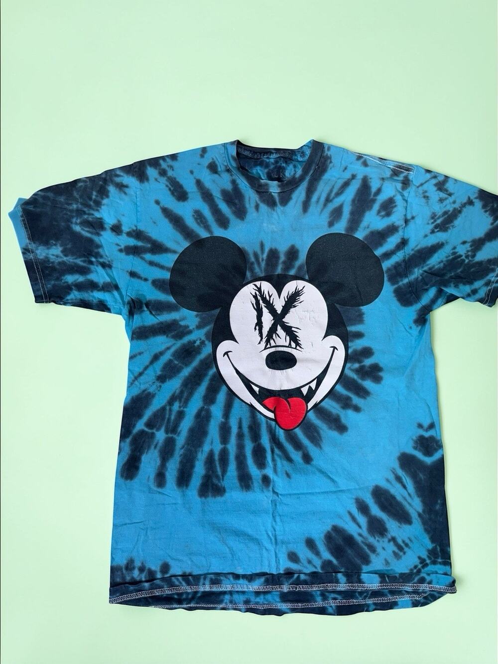 Ice Nine Kills Dead Mouse T Shirt Tie Dye Blue Size Medium
